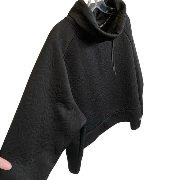 Juicy Couture Sport Black‎ Quilted Crop Funnel Neck Pullover Sweatshirt- L - Picture 6 of 15